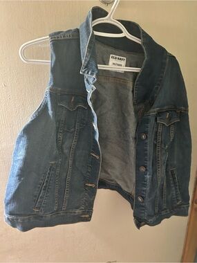 Old Navy Blue Denim Women's Vest